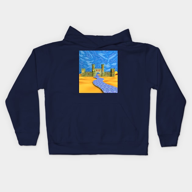 Desert castle Kids Hoodie by FANTASTIC BABY